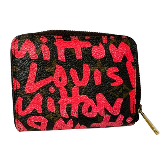 Louis Vuitton x Stephen Sprouse Graffiti Zippy Wallet Monogram Pink Streetwear - Picture 1 of 9